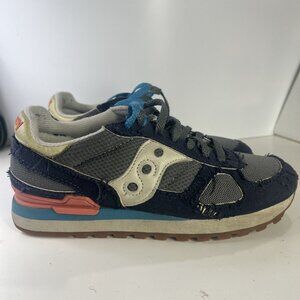 Saucony Shadow Original S70636-1 Mens Blue Canvas Lifestyle Sneakers Shoes  Sz 7